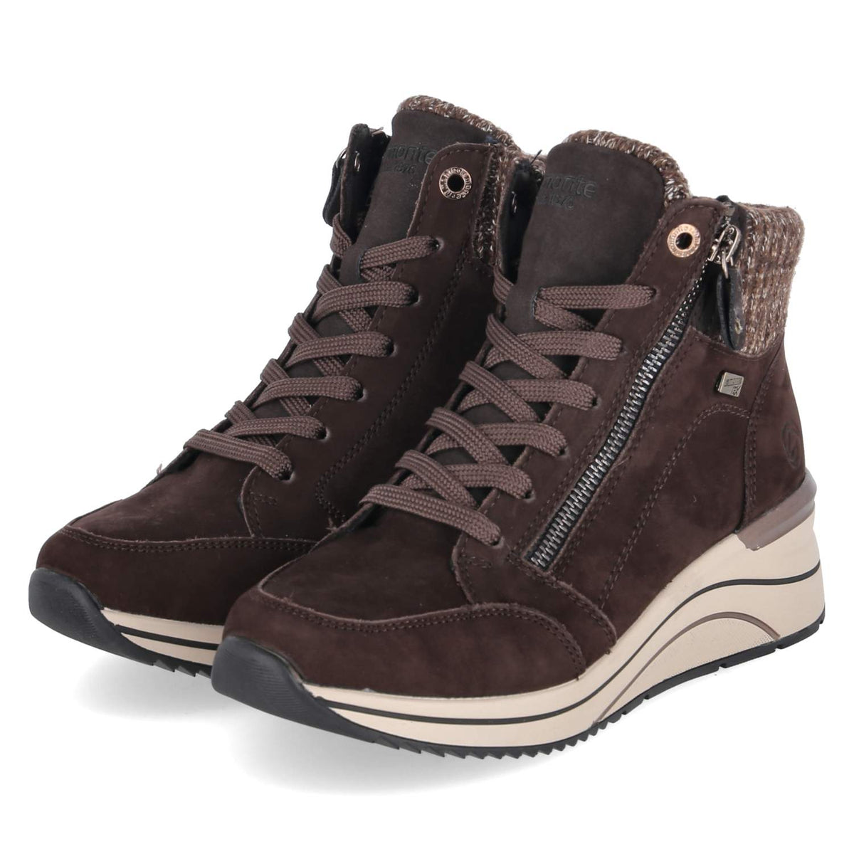 Schnürstiefeletten Braun