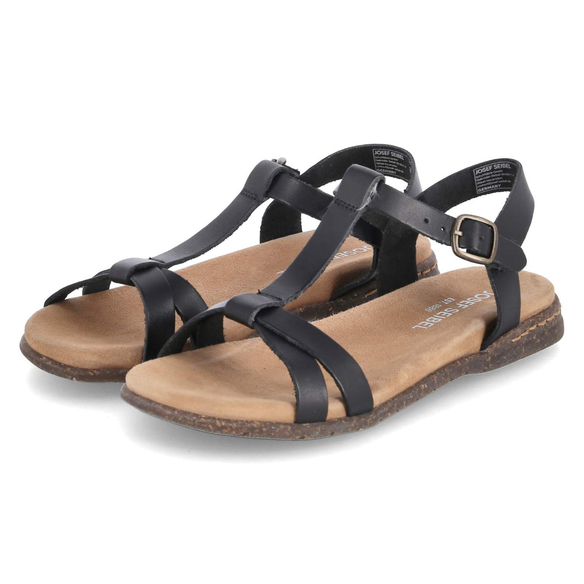 T-Steg-Sandalen FABRICIA 01  Schwarz