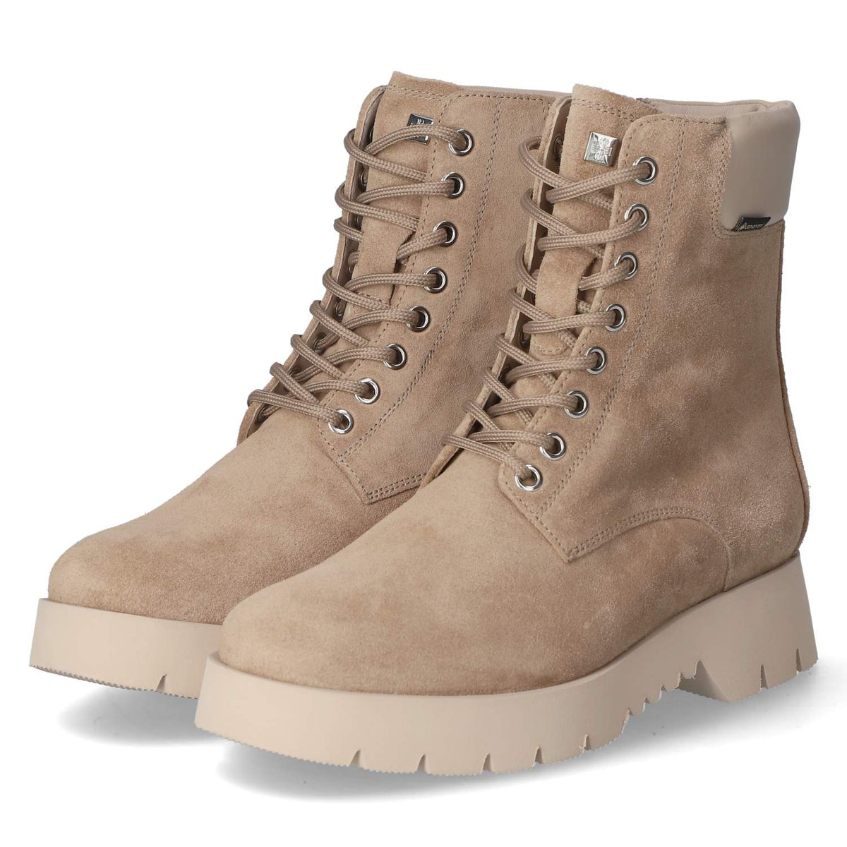 Winterschnürstiefeletten  Beige