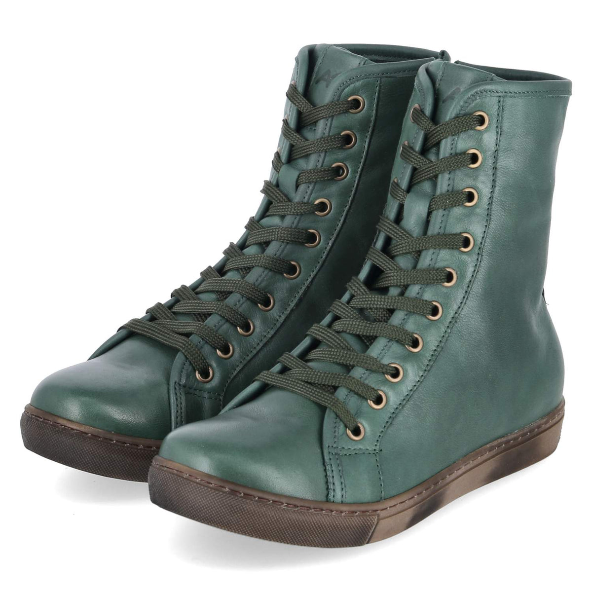 Schnüstiefeletten  Grün