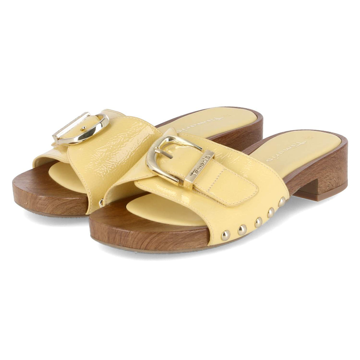 Open Toe Clogs  Gelb