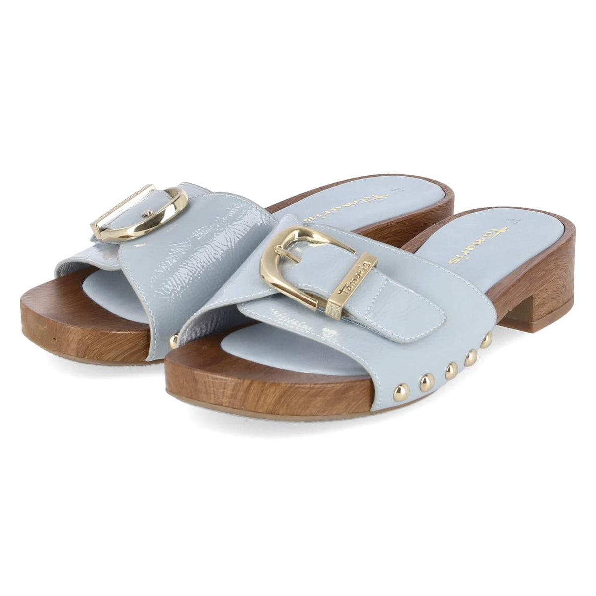 Open Toe Clogs  Blau
