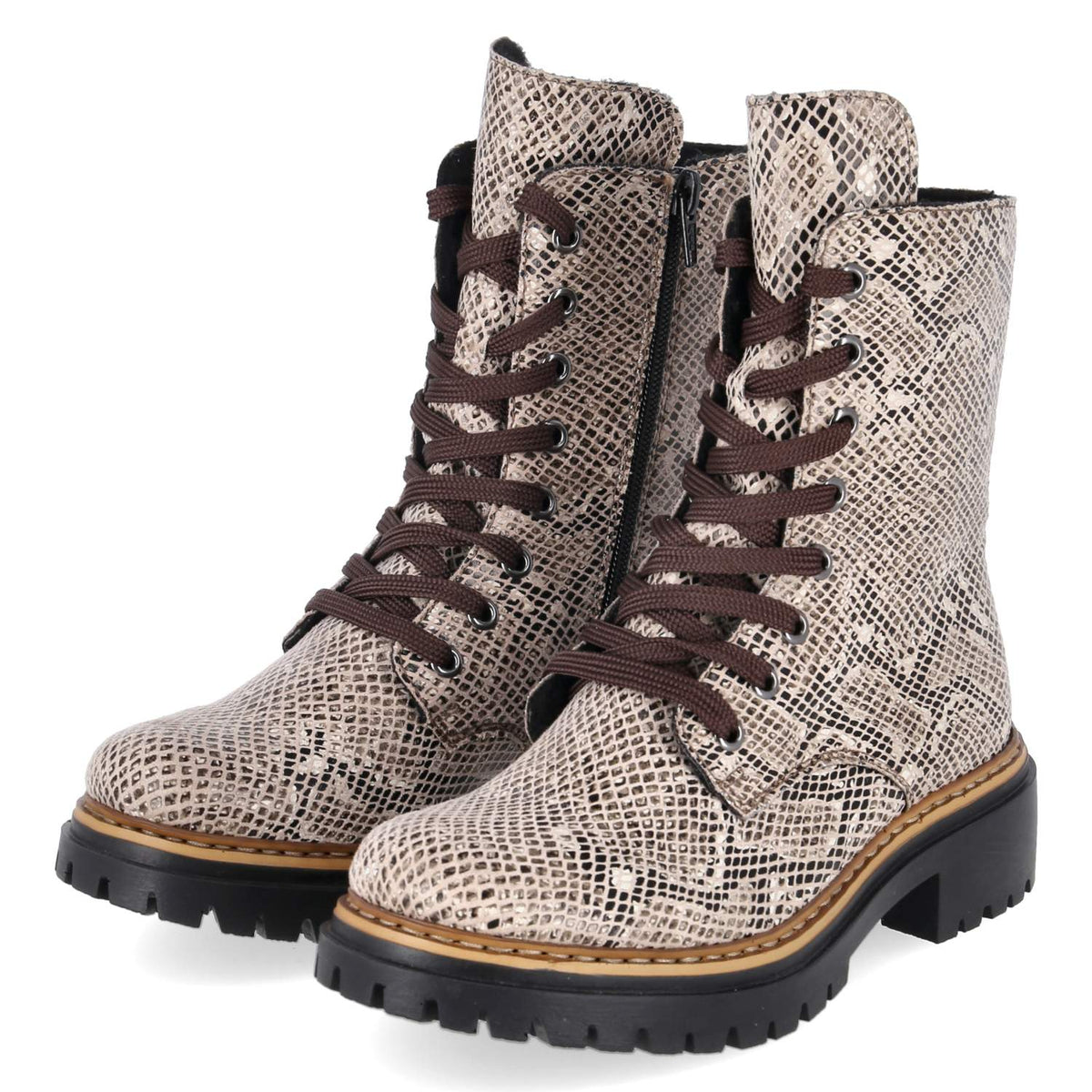 Schnürstiefel  Beige