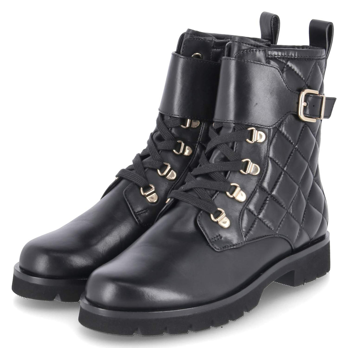 Schnürstiefeletten  Schwarz