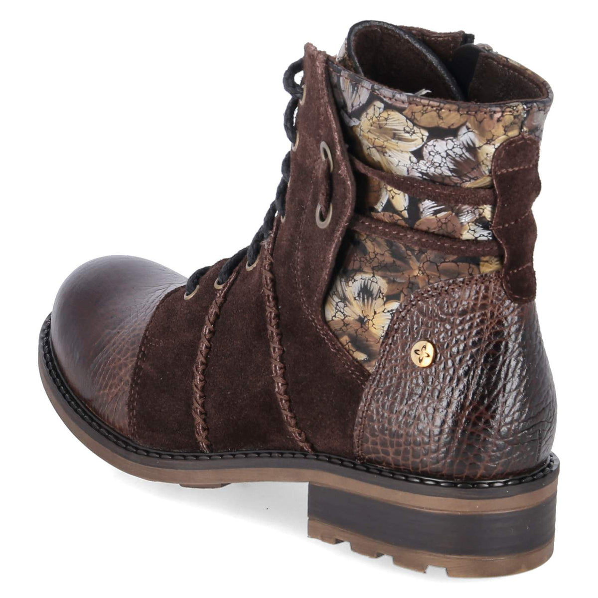 Schnürstiefeletten  Braun